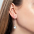 Dalmatiner-Jade | 925er Sterlingsilber | Tropfen-Ohrringe mit Edelsteinkette